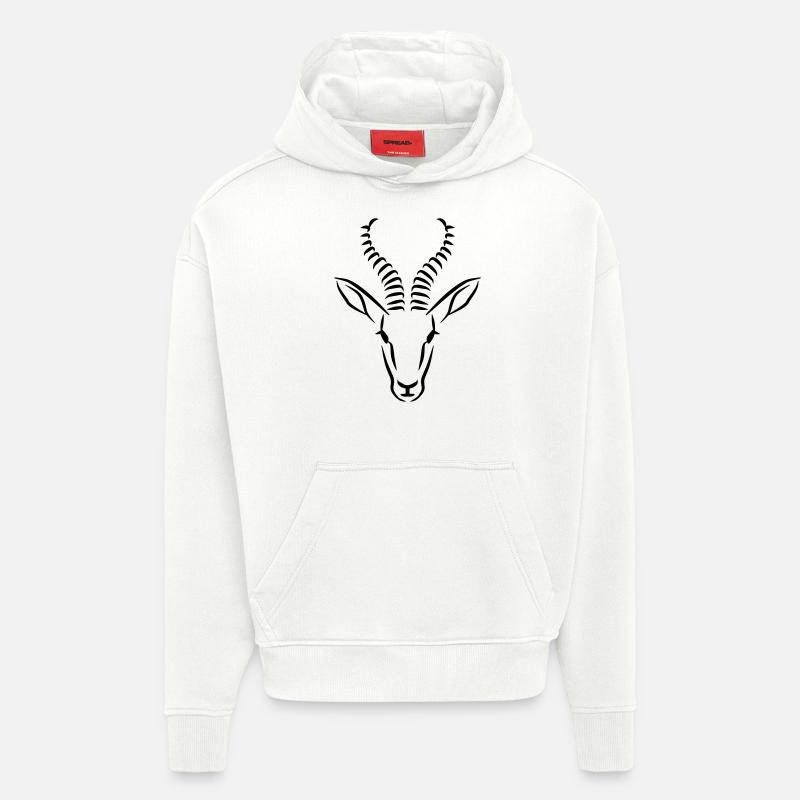 Springbok - Sweat à capuche bio épais oversize fabriqué en UE - OFF WHITE