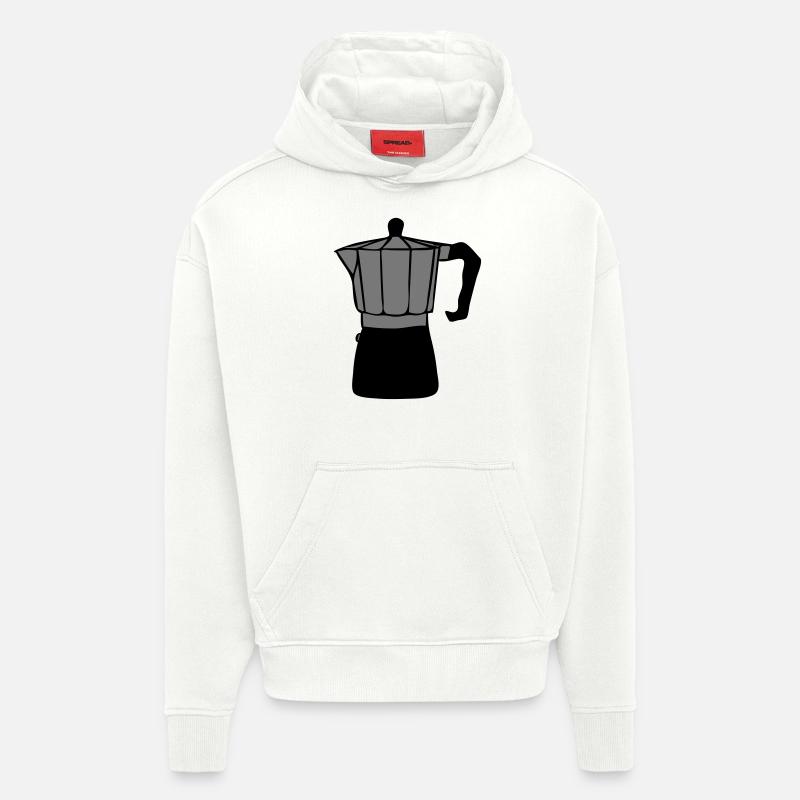 Cafetière - Sweat à capuche bio épais oversize fabriqué en UE - OFF WHITE