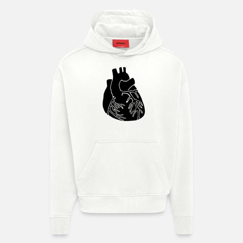 Herz - Hoodie- made by SPREAD  - OFF WHITE