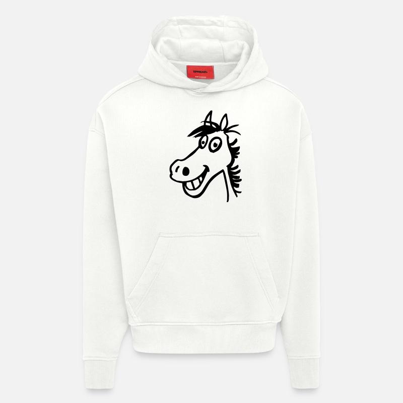 Cheval Batty - Sweat à capuche bio épais oversize fabriqué en UE - OFF WHITE