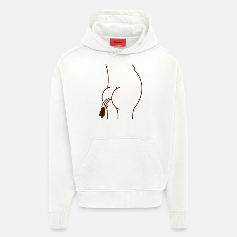 Shit - Sweat à capuche bio épais oversize fabriqué en UE - OFF WHITE