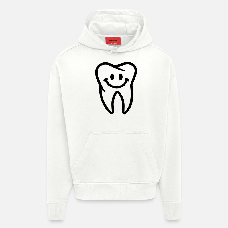 Dent - Sweat à capuche bio épais oversize fabriqué en UE - OFF WHITE