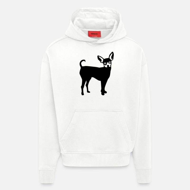 Prague Ratter - Sweat à capuche bio épais oversize fabriqué en UE - OFF WHITE