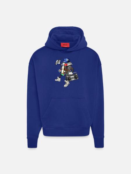 80s Retro Funky Design - Hoodie- made by SPREAD  - OFF WHITE