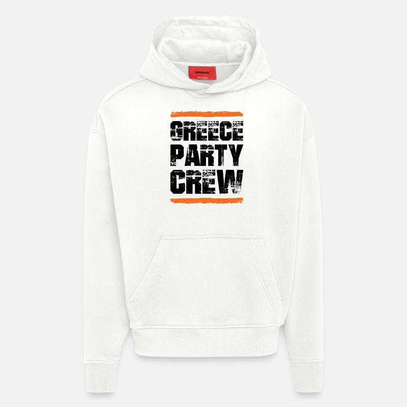 Greece Party Crew - Hoodie- made by SPREAD - OFF WHITE