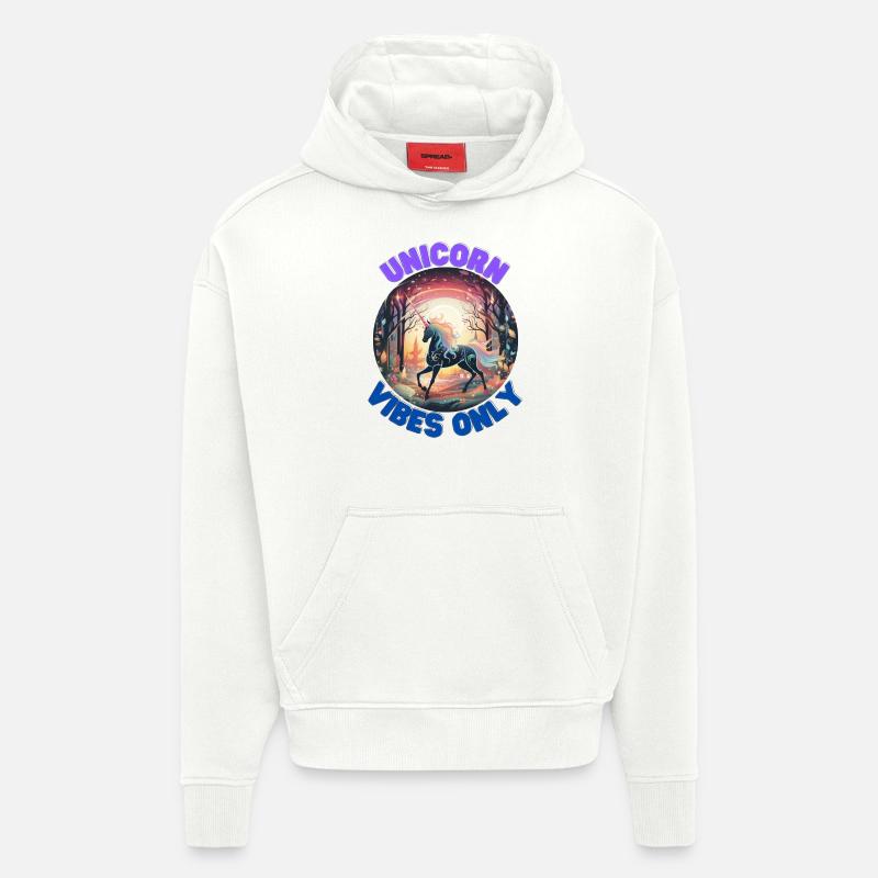 Licorne6 - Sweat à capuche bio épais oversize fabriqué en UE - OFF WHITE