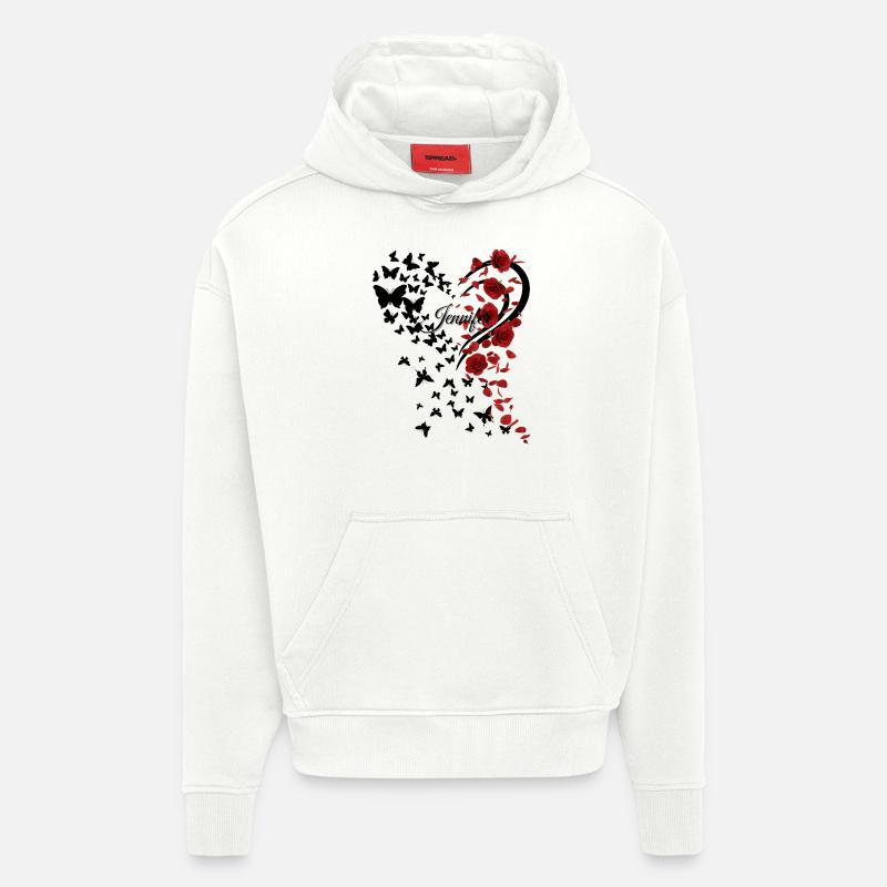 Jennifer 2 - Sweat à capuche bio épais oversize fabriqué en UE - OFF WHITE