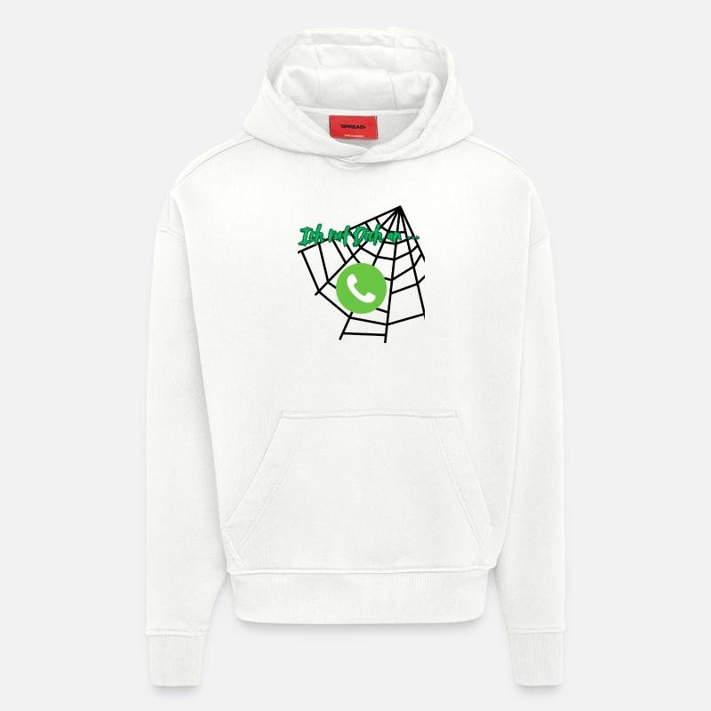 Je t’appelle - Sweat à capuche bio épais oversize fabriqué en UE - OFF WHITE