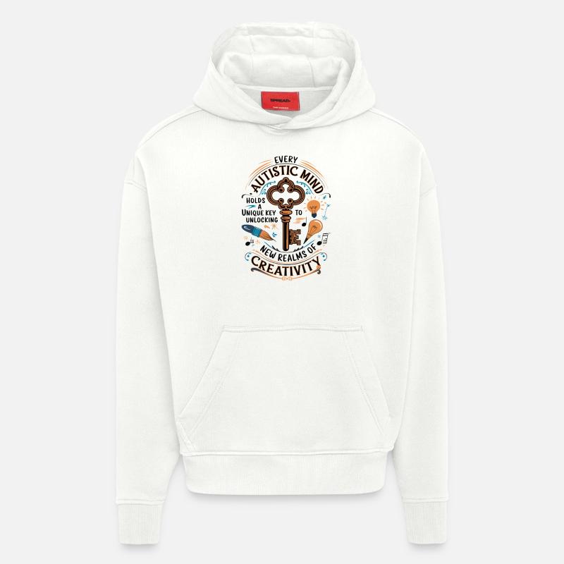 Autistic Mind - Unlocking Creativity & Innovation - Hoodie- made by SPREAD  - OFF WHITE