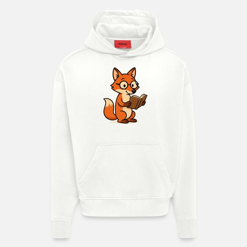 renard schlaufuchs - Sweat à capuche bio épais oversize fabriqué en UE - OFF WHITE