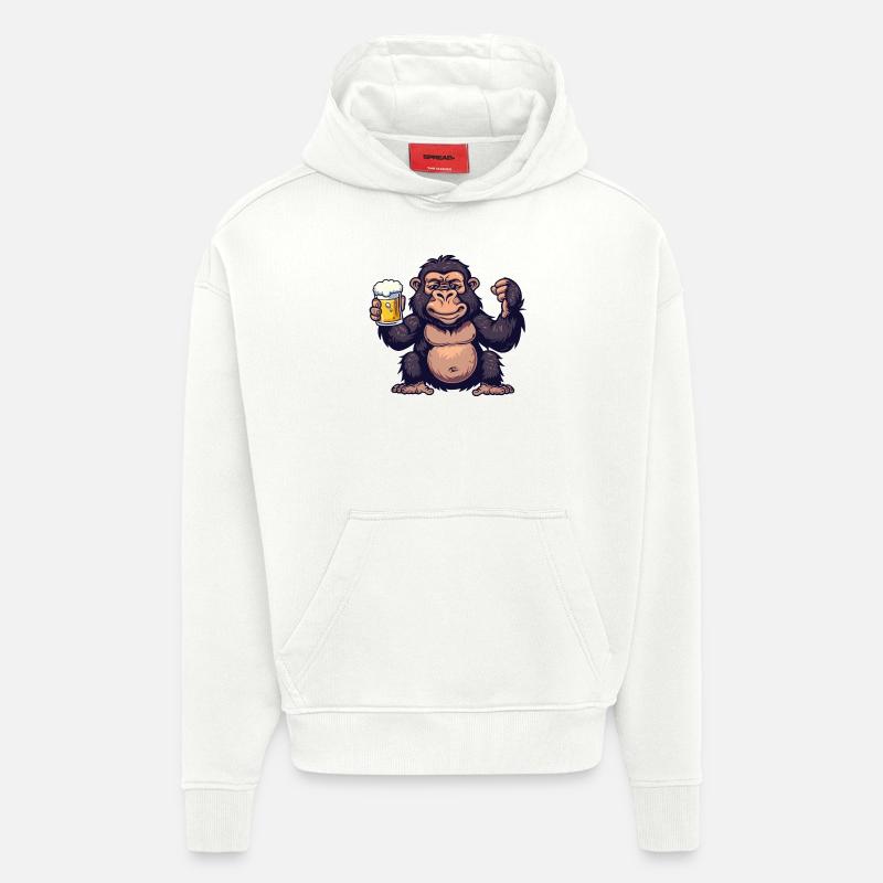 Gorilla Bier Comic Party - Hoodie- made by SPREAD  - OFF WHITE