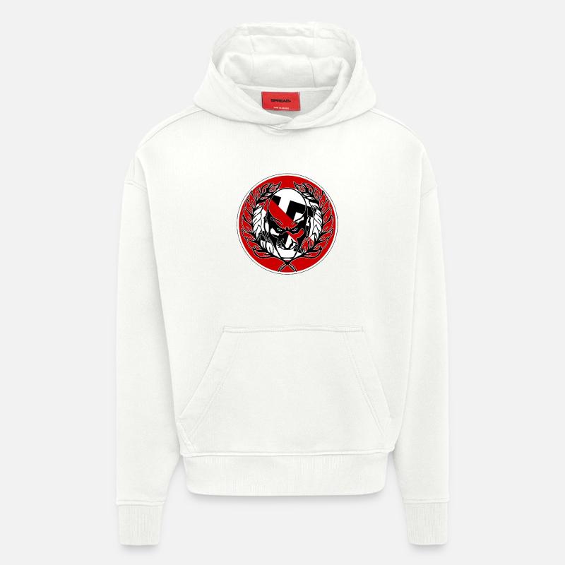 Martial Samurai Emblem - Hoodie- made by SPREAD  - OFF WHITE
