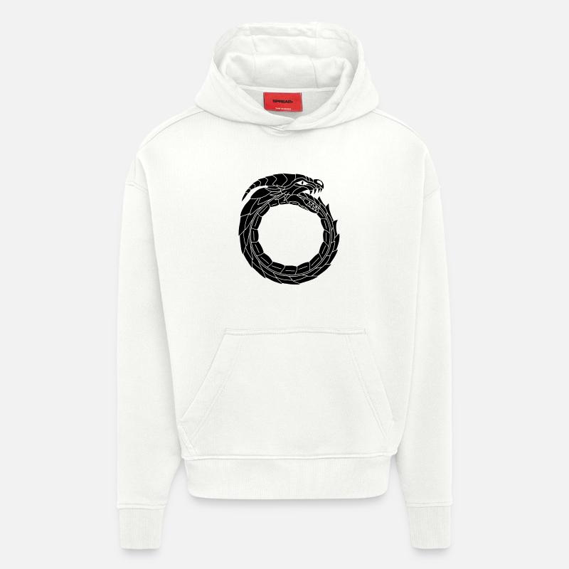 Devouring Black Dragon - Hoodie- made by SPREAD  - OFF WHITE