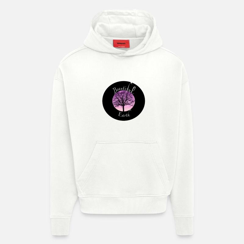 Schöne Erde Baum Silhouette - Hoodie- made by SPREAD  - OFF WHITE