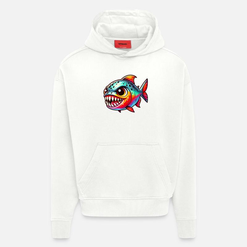 Caribe - Sudadera con capucha orgánica oversize de gran gramaje fabricada en la UE - OFF WHITE