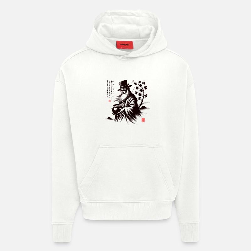 Mystischer Wind Samurai Kunst - Hoodie- made by SPREAD  - OFF WHITE