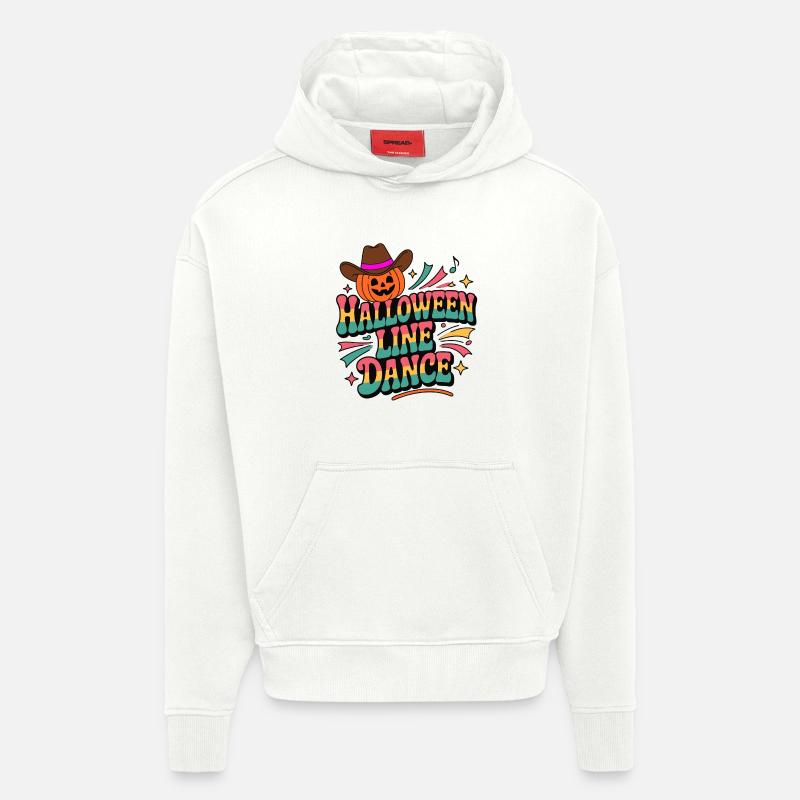 Halloween Line Dance Kürbis - Hoodie- made by SPREAD - OFF WHITE