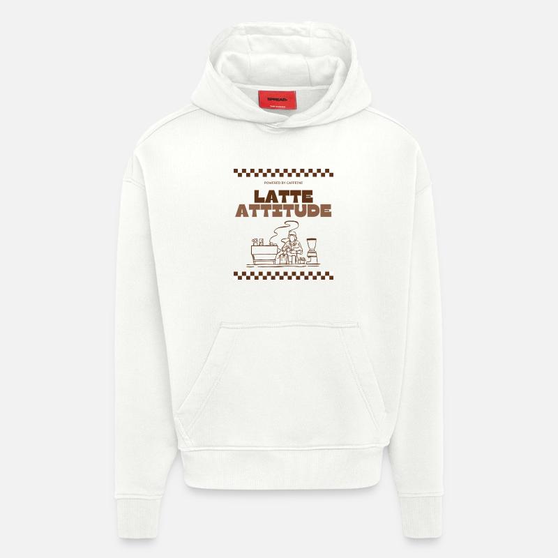 Latte Attitude - Hoodie- made by SPREAD - OFF WHITE