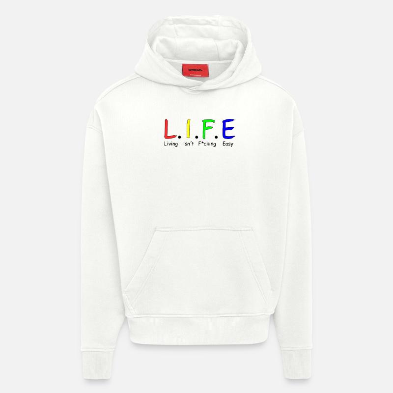 Vie - Sweat à capuche bio épais oversize fabriqué en UE - OFF WHITE