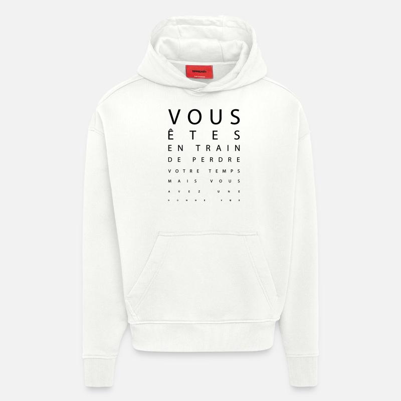 vous avez - Sweat à capuche bio épais oversize fabriqué en UE - OFF WHITE