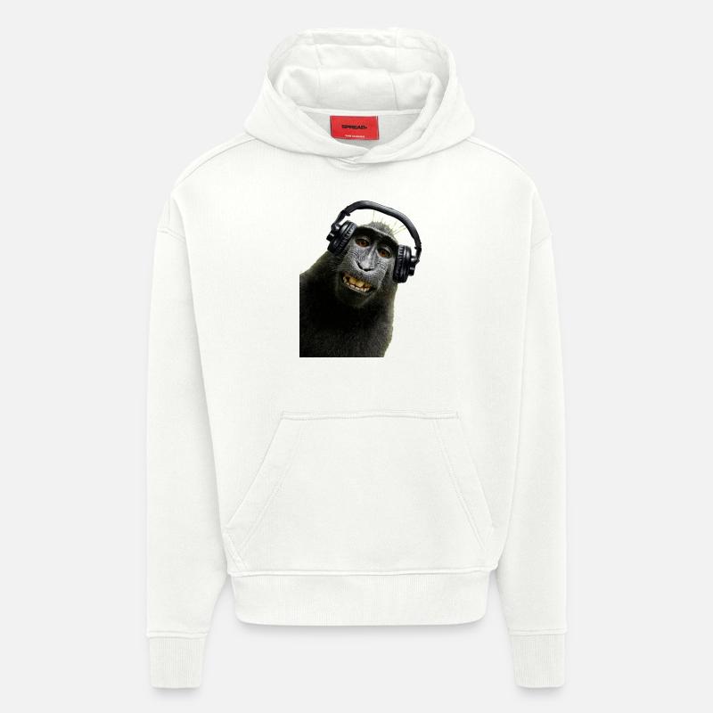 Hemd Monkey Music von Custom - Hoodie- made by SPREAD - OFF WHITE