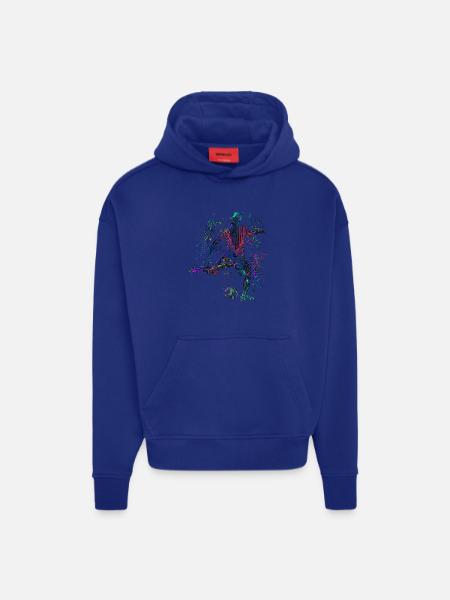 Playing football - Football - Football players - Hoodie- made by SPREAD  - OFF WHITE