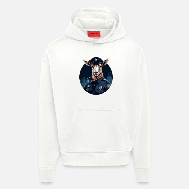 Ziegen Polizei - Hoodie- made by SPREAD - OFF WHITE