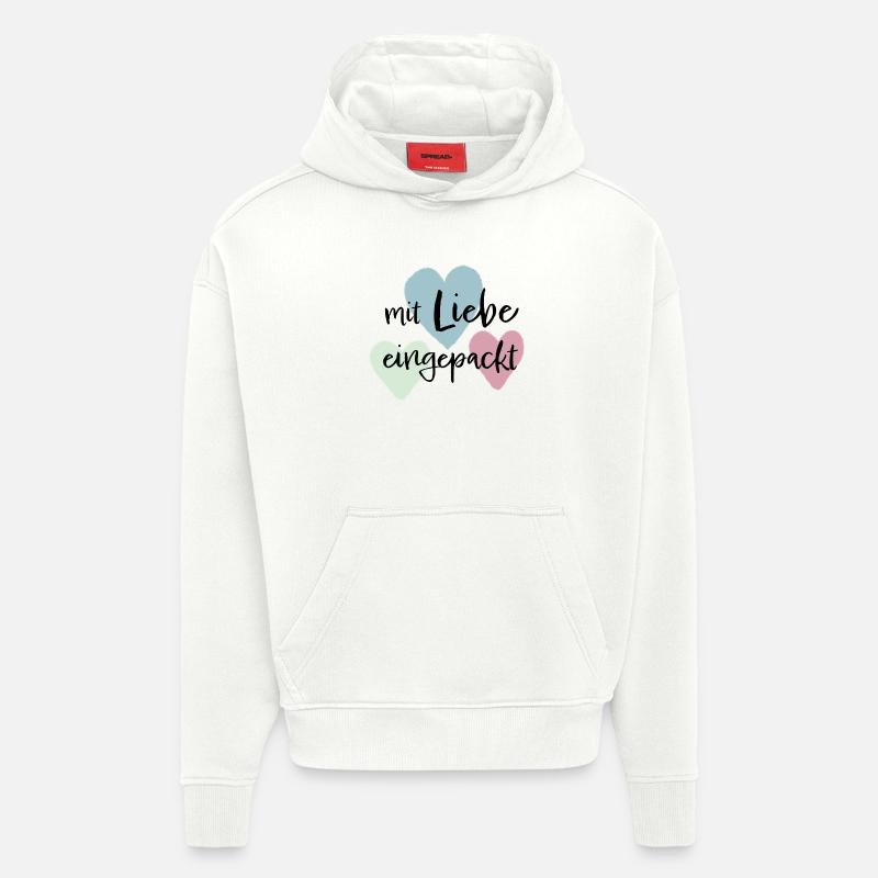 Mit liebe eingepackt - Hoodie- made by SPREAD  - OFF WHITE