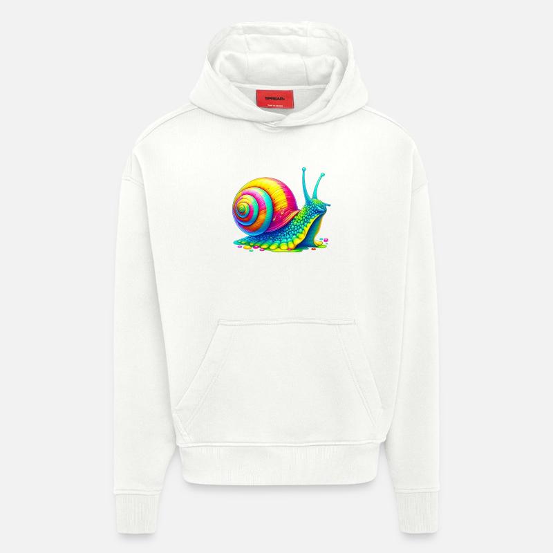 Escargot - Sweat à capuche bio épais oversize fabriqué en UE - OFF WHITE