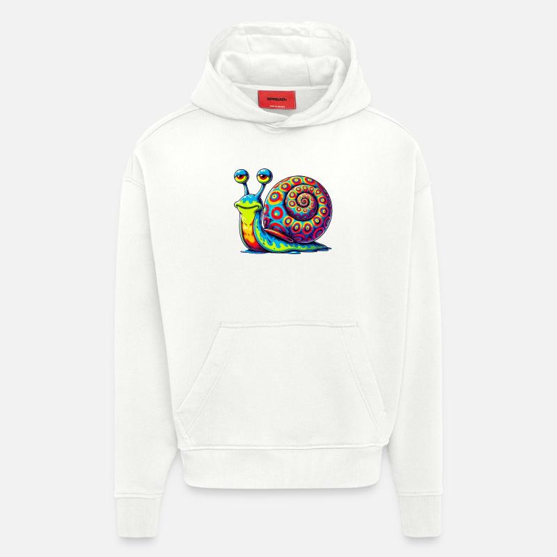 Escargot - Sweat à capuche bio épais oversize fabriqué en UE - OFF WHITE