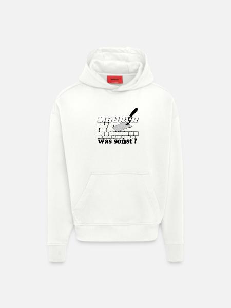 Masonry Construction Logo - Hoodie- made by SPREAD - OFF WHITE