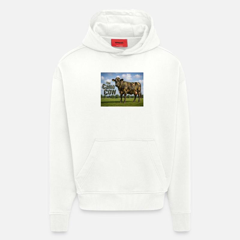 Tarnkuh auf der Wiese - Hoodie- made by SPREAD  - OFF WHITE