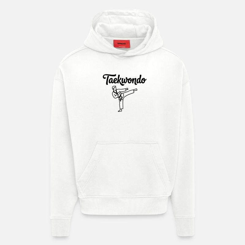 Taekwondo - Sweat à capuche bio épais oversize fabriqué en UE - OFF WHITE