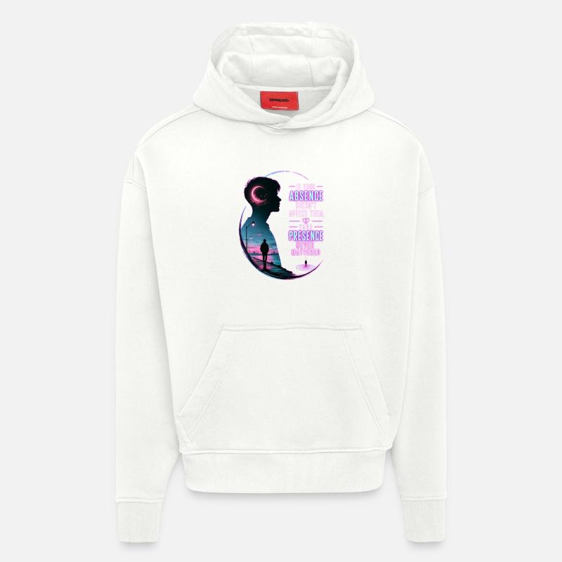 Absence Néon : Présence Élevée - Sweat à capuche bio épais oversize fabriqué en UE - OFF WHITE