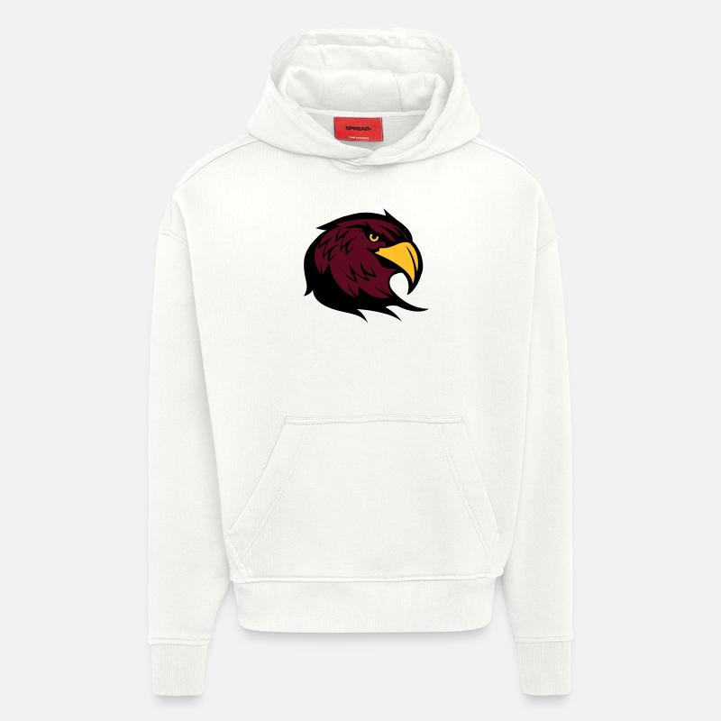 Aigle, Eagle - Sweat à capuche bio épais oversize fabriqué en UE - OFF WHITE