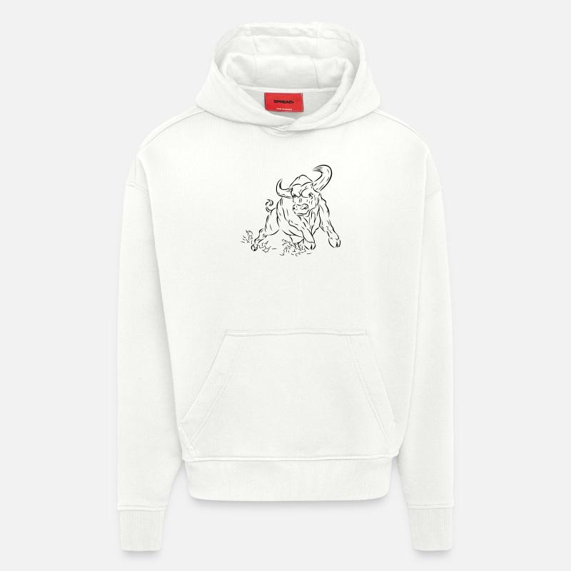 Bull - Hoodie- made by SPREAD  - OFF WHITE
