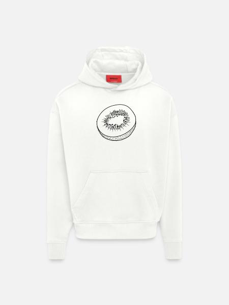 halbe kiwi frucht lecker - Hoodie- made by SPREAD - OFF WHITE