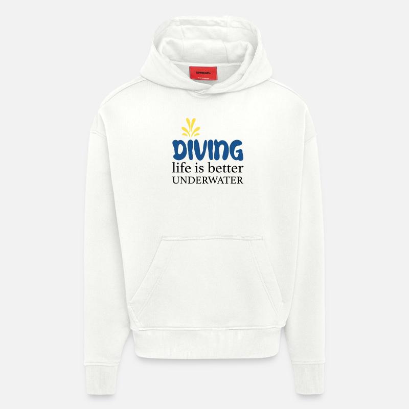 Tauchen - Hoodie- made by SPREAD - OFF WHITE