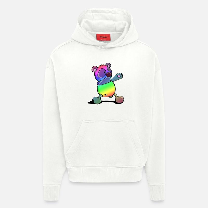 Bunter Pandabär - Dab Dance - Dabbing - Panda - Hoodie- made by SPREAD - OFF WHITE