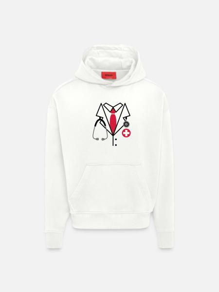 Artz - Sweat à capuche bio épais oversize fabriqué en UE - OFF WHITE