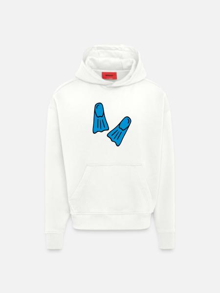 Funny gifts for divers - Hoodie- made by SPREAD - OFF WHITE