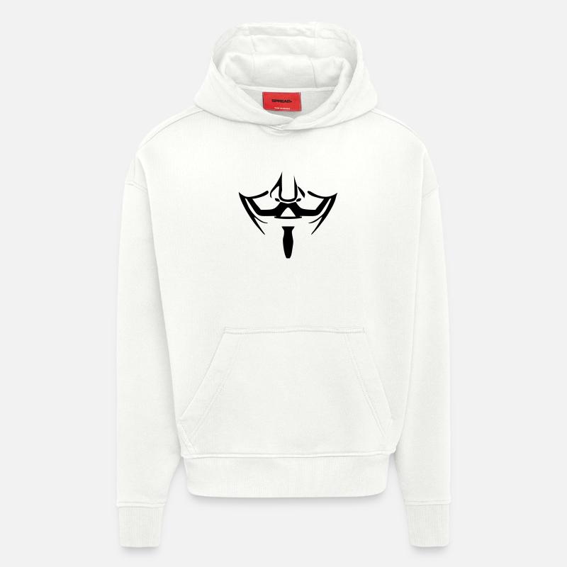 Anonymous mask - Hoodie- made by SPREAD  - OFF WHITE