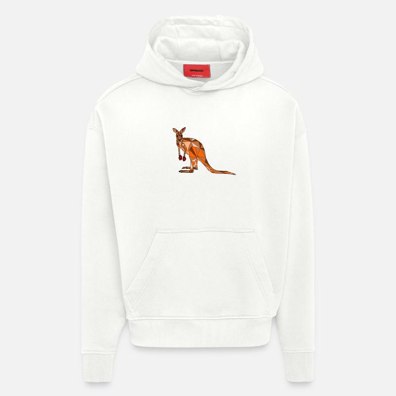 Kangourou blanc - Sweat à capuche bio épais oversize fabriqué en UE - OFF WHITE
