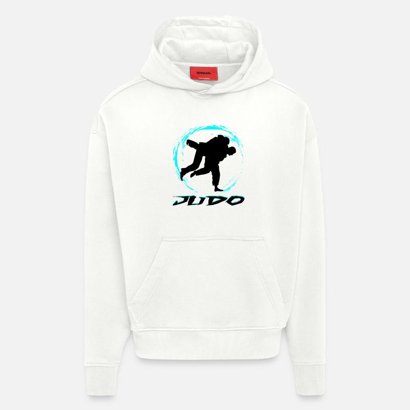 JUDO - Sweat à capuche bio épais oversize fabriqué en UE - OFF WHITE