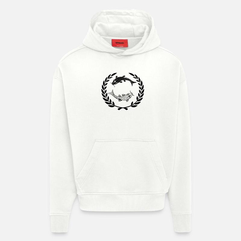 Fisch 009 - Hoodie- made by SPREAD  - OFF WHITE