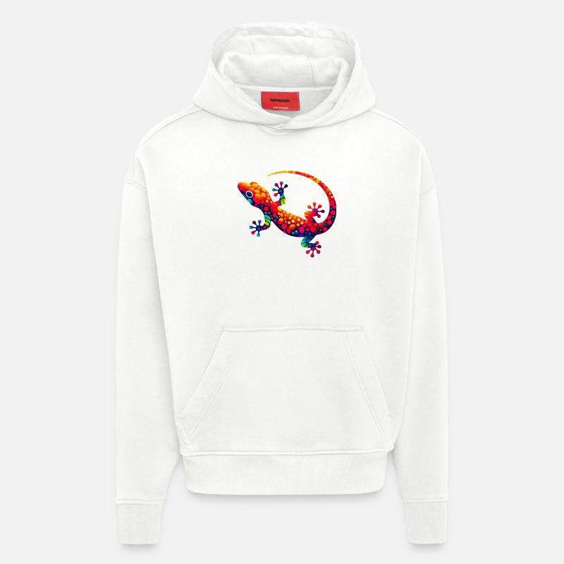 Gecko - Sweat à capuche bio épais oversize fabriqué en UE - OFF WHITE