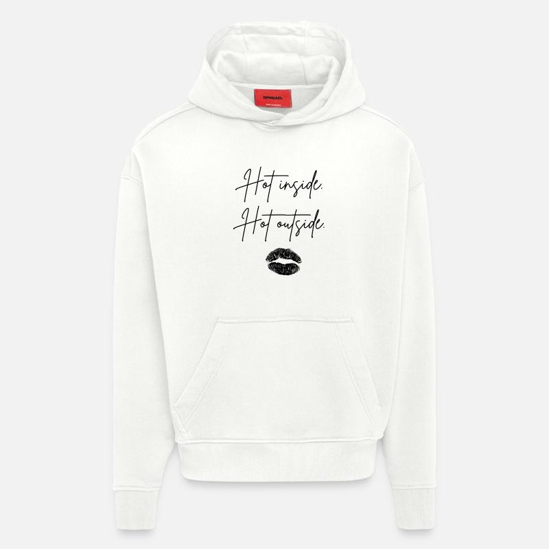 chaud à l’intérieur chaud à l’extérieur - Sweat à capuche bio épais oversize fabriqué en UE - OFF WHITE