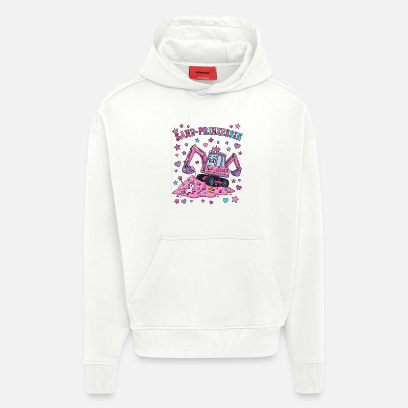 Sand-Prinzessin: Rosa Bagger - Hoodie- made by SPREAD  - OFF WHITE
