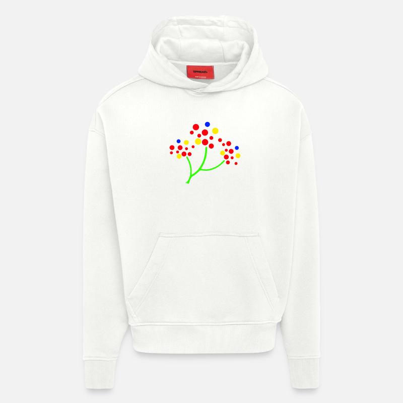 Explosion de l’arbre à points néon - Sweat à capuche bio épais oversize fabriqué en UE - OFF WHITE