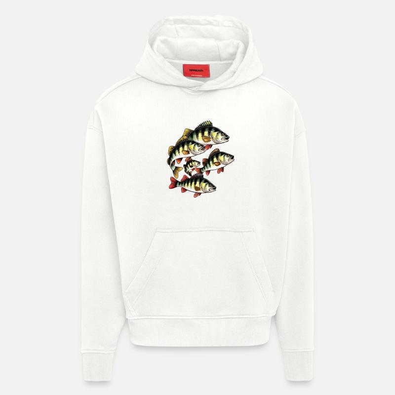Bunte Barsche - Hoodie- made by SPREAD - OFF WHITE